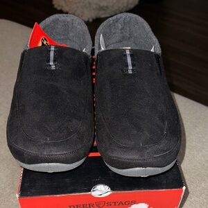 Deer Stags Men's Black Suede Loafers